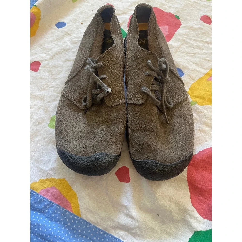 Keen Mosey Derby Suede Shoes Mens 11 Brown Taupe Lace Up Low Top Sneaker